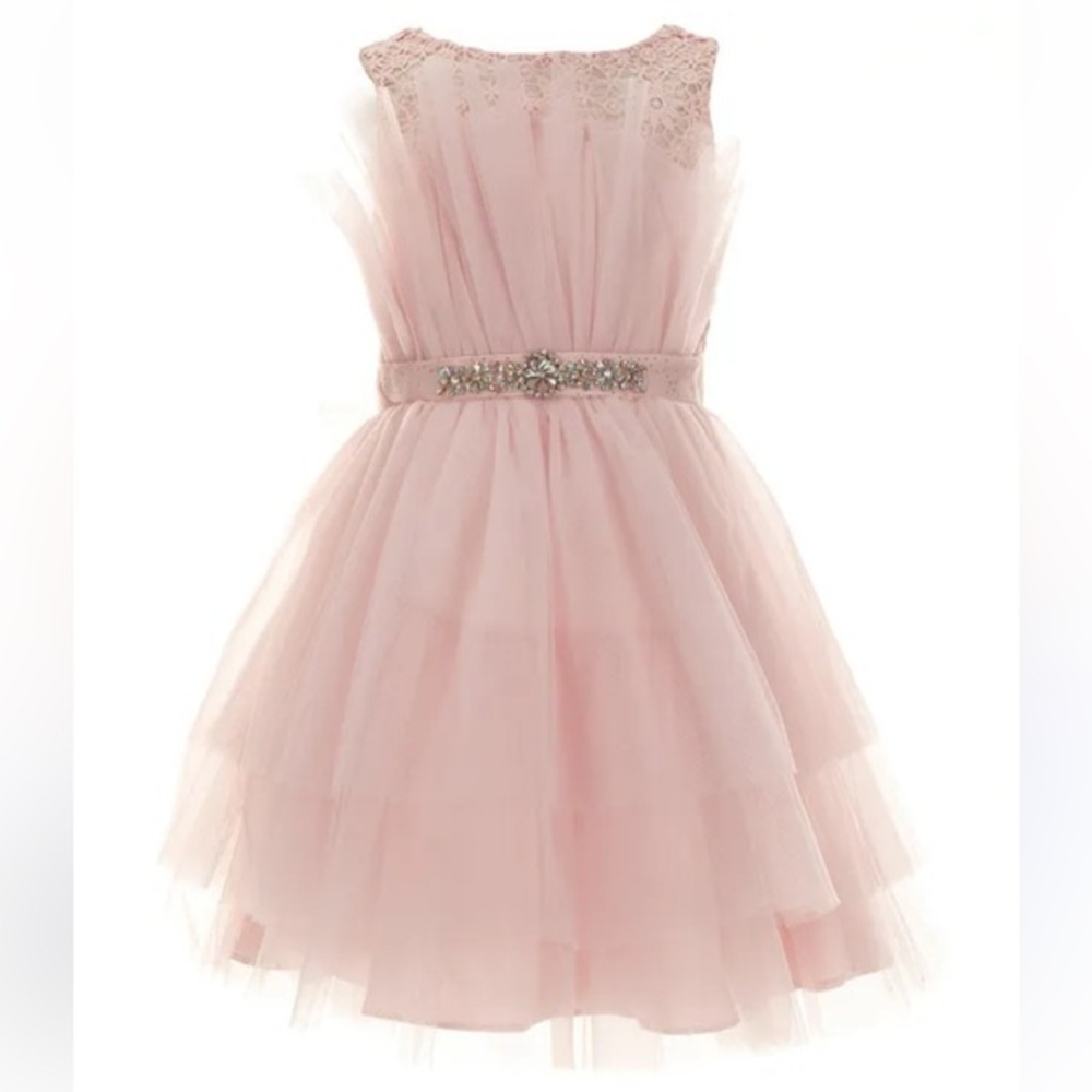 Rare Editions Sleeveless Jeweled Waist Cupcake Girls Dress NWT Sz 6